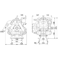 Stūmoklinis diafragminis siurblys BP 105 K 61021001