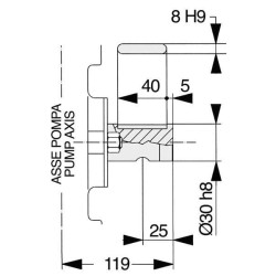 BP 60K Ø30 mm stūmoklinis membraninis siurblys 6101100200