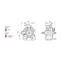 Aukšto slėgio siurblio stūmoklinė diafragma APS 96 MM 60930012