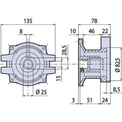 Varpo korpusas 202/252-OMP/OMR 25mm AR55353