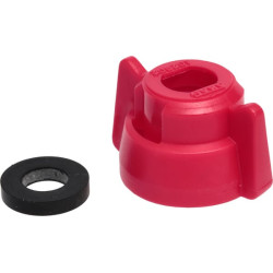 Antgalio dangtelis, bajonetinis, SW10, raudonas, su tarpine, 25 vnt. pakuotėje, Arag 40290203P025