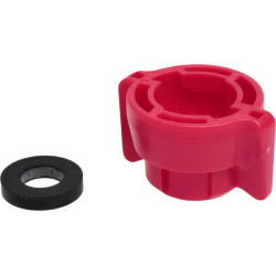 Antgalio dangtelis, bajonetinis, SW10, raudonas, su tarpine, 25 vnt. pakuotėje, Arag 40290203P025