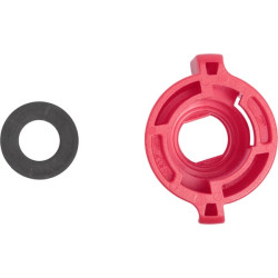 Antgalio dangtelis, bajonetinis, SW10, raudonas, su tarpine, 25 vnt. pakuotėje, Arag 40290203P025