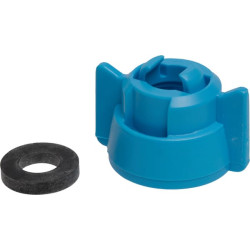 Antgalio dangtelis, bajonetinis, SW10/8, mėlynas, su tarpine, 25 vnt. pakuotėje, Arag 40299004P025