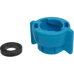 Antgalio dangtelis, bajonetinis, SW10/8, mėlynas, su tarpine, 25 vnt. pakuotėje, Arag 40299004P025