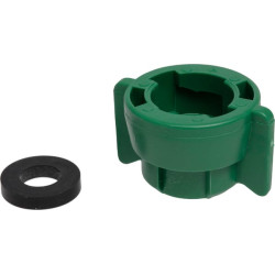 Antgalio dangtelis, bajonetinis, SW10/8, žalias, su tarpine, 25 vnt. pakuotėje, Arag 40299005P025