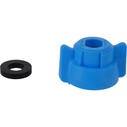 Antgalio dangtelis, bajonetinis, SW10, mėlynas, su tarpine, 25 vnt. pakuotėje, Arag 40290204P025