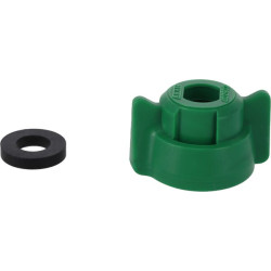 Antgalio dangtelis, bajonetinis, SW10, žalias, su tarpine, 25 vnt. pakuotėje, Arag 40290205P025