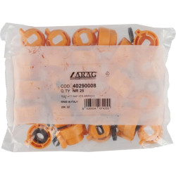 Antgalio dangtelis, bajonetinis, SW8, oranžinis, su tarpine, 25 vnt. pakuotėje, Arag 40290008P025