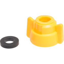 Antgalio dangtelis, bajonetinis, SW11, geltonas, su tarpine, 25 vnt. pakuotėje, Arag 40290106P025