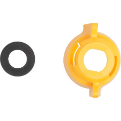 Antgalio dangtelis, bajonetinis, SW11, geltonas, su tarpine, 25 vnt. pakuotėje, Arag 40290106P025