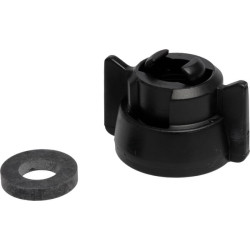 Antgalio dangtelis, bajonetinis, SW10/8, juodas, su tarpine, 25 vnt. pakuotėje, Arag 40299001P025