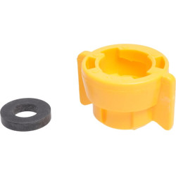 Antgalio dangtelis, bajonetinis, SW10/8, geltonas, su tarpine, 25 vnt. pakuotėje, Arag 40299006P025