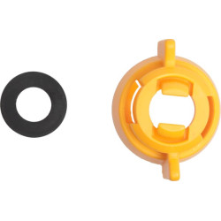 Antgalio dangtelis, bajonetinis, SW10/8, geltonas, su tarpine, 25 vnt. pakuotėje, Arag 40299006P025