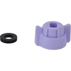 Antgalio dangtelis, bajonetinis, SW8, violetinis, su tarpine, 25 vnt. pakuotėje, Arag 40290013P025