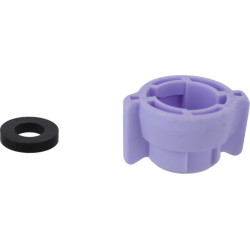 Antgalio dangtelis, bajonetinis, SW8, violetinis, su tarpine, 25 vnt. pakuotėje, Arag 40290013P025