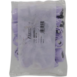 Antgalio dangtelis, bajonetinis, SW8, violetinis, su tarpine, 25 vnt. pakuotėje, Arag 40290013P025