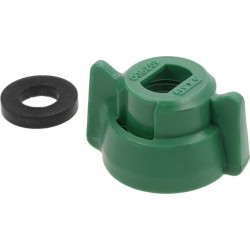 Antgalio dangtelis, bajonetinis, SW8, žalias, su tarpine, 25 vnt. pakuotėje, Arag 40290005P025