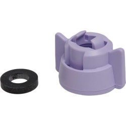 Antgalio dangtelis, bajonetinis, SW10/8, violetinis, su tarpine, 25 vnt. pakuotėje, Arag 40299013P025