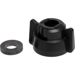 Antgalio dangtelis, bajonetinis, SW10, juodas, su tarpine, 25 vnt. pakuotėje, Arag 40290201P025