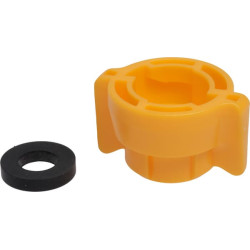 Antgalio dangtelis, bajonetinis, SW10, geltonas, su tarpine, 25 vnt. pakuotėje, Arag 40290206P025