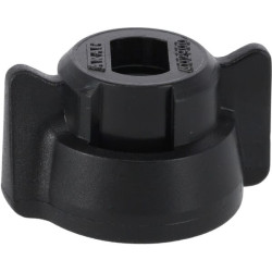 Antgalio dangtelis, bajonetinis, SW8, juodas, su tarpine, 25 vnt. pakuotėje, Arag 40290001P025