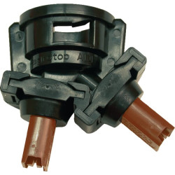 Dvigubas antgalio dangtelis, bajonetinis, SW8, juodas 12824