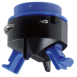 Dvigubas antgalio dangtelis, bajonetinis, SW12.6, mėlynas, su tarpine, Lechler 0921635610001