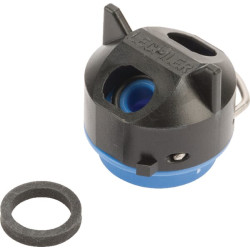 Dvigubas antgalio dangtelis, bajonetinis, SW8/10, mėlynas, su tarpine, Lechler 09216356