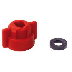 Antgalio dangtelis, bajonetinis, SW8/10, raudonas, su tarpine, Geoline 8253076P025