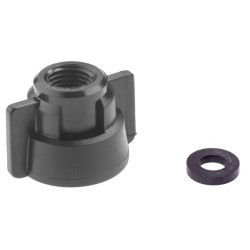 Purkštuko dangtelis, bajonetinis, 1/4 NPT, juodas, su tarpine, Geoline 8253047P025