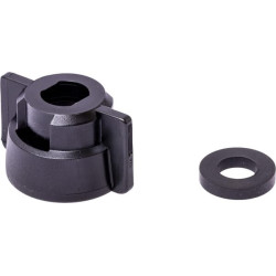 Purkštuko dangtelis, bajonetinis, SW10, juodas, su tarpine, Geoline 8253049P025