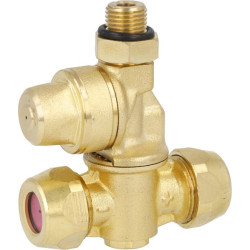 Dvigubas žalvarinis antgalio laikiklis keraminei plokštelei F20002