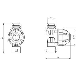 Vieno purkštuko laikiklis T1M F6 402315