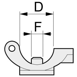 Antgalio laikiklis 4x ilgas 1/2" 28570059