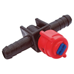 Antgalio laikiklis, 1 krypties, 2 žarnos antgaliai, RAU sistema, su varžtiniu laikikliu 65004046080530