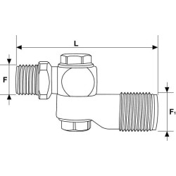 Šarnyrinė jungtis 1/4" vidinis - 3/8" išorinis 095016560721