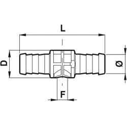 Žarnos antgalis dvigubas 13 mm 427413