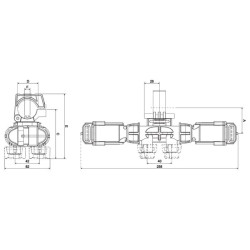 Purkštuko laikiklis 25 mm „Seletron“ 4 krypčių 4063T95A0