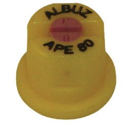 Plokščias vėduoklinis antgalis APE 80° geltonas keraminis Albuz APE80YELLOW