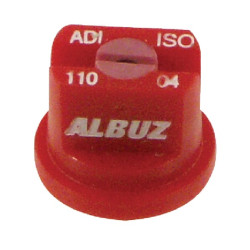 Plokščias vėduoklinis antgalis ADI 110° 04 raudonas keraminis Albuz ADI11004