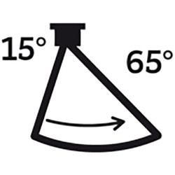 Oro įpurškimo necentrinis antgalis CVI OC 80° 02 geltonas keraminis Albuz CVIOC8002