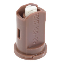 Oro įpurškimo dvigubas vėduoklinis antgalis IDKT 120° 05 rudas keraminis Lechler IDKT12005C