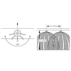Trąšų antgalis FL 160° pilkas plastikinis Lechler 5001795601