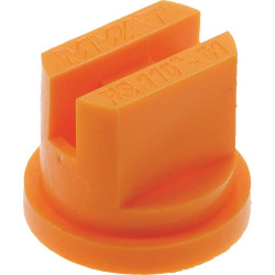 Plokščias vėduoklės formos antgalis RS 110° 01 oranžinis plastikinis MMAT RSMM11001