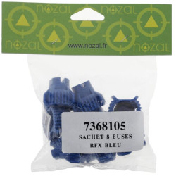 Plokščių vėduoklinių antgalių rinkinys (8 vnt.) RFX 120° 03 mėlynas RFX12003P008