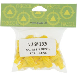 Oro įpurškimo antgalių rinkinys (8 vnt.) RDX 120° 02 geltonas RDX12002P008