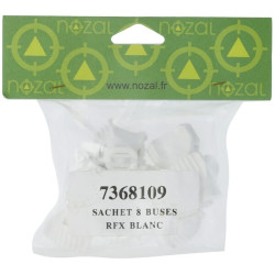 Plokščių vėduoklinių antgalių rinkinys (8 vnt.) RFX 120° 08 baltas RFX12008P008