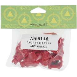 Oro įpurškimo antgalių rinkinys (8 vnt.) ADX 120° 04 raudonas ADX12004P008