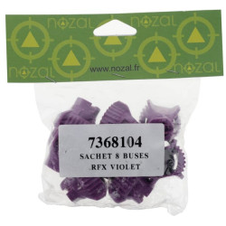 Plokščių vėduoklinių antgalių rinkinys (8 vnt.) RFX 120° 025 violetinė RFX120025P008